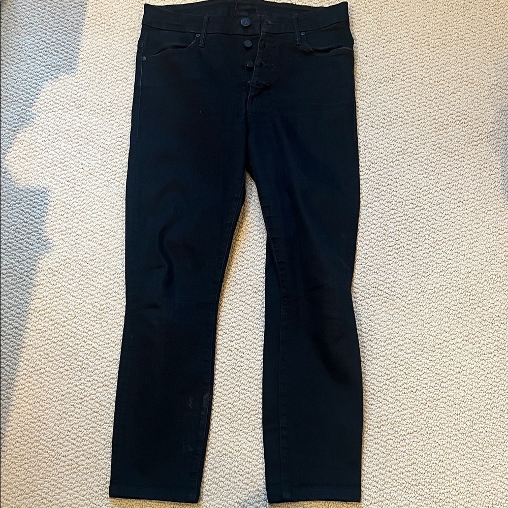 MOTHER Women's Black Skinny Jeans